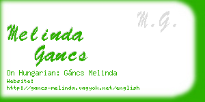 melinda gancs business card
