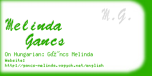 melinda gancs business card